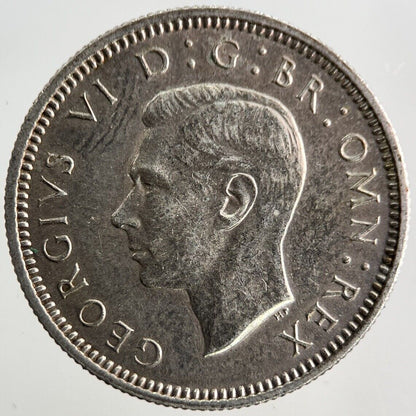 1940 George VI Sixpence Silver Coin | Very High Grade