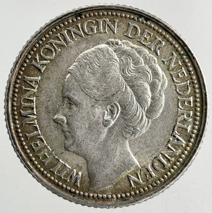 1941 Netherlands 25 Cents Silver Coin | Very High Grade