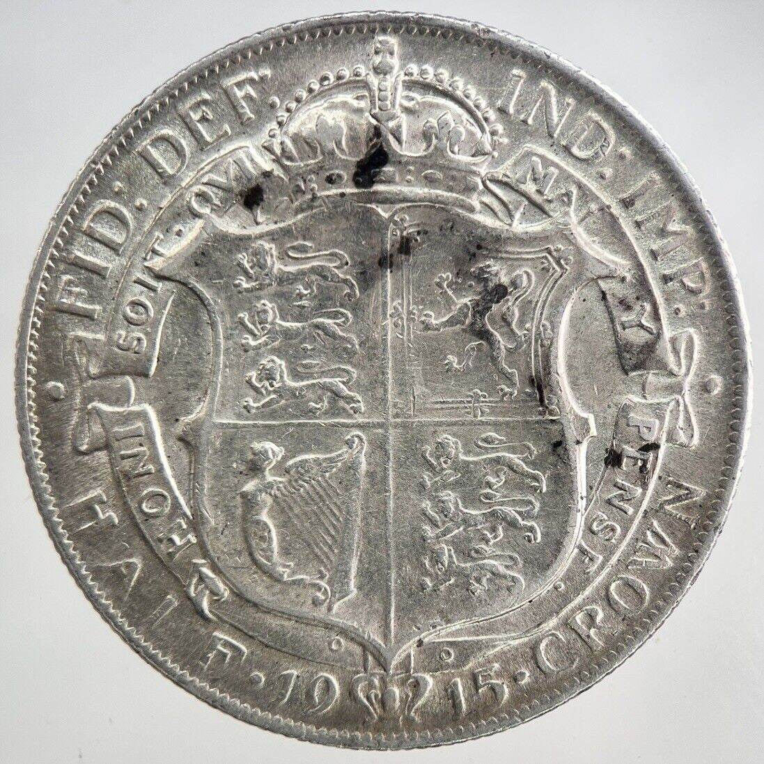 1915 George V Half - Crown Silver Coin | Very High Grade | a9265