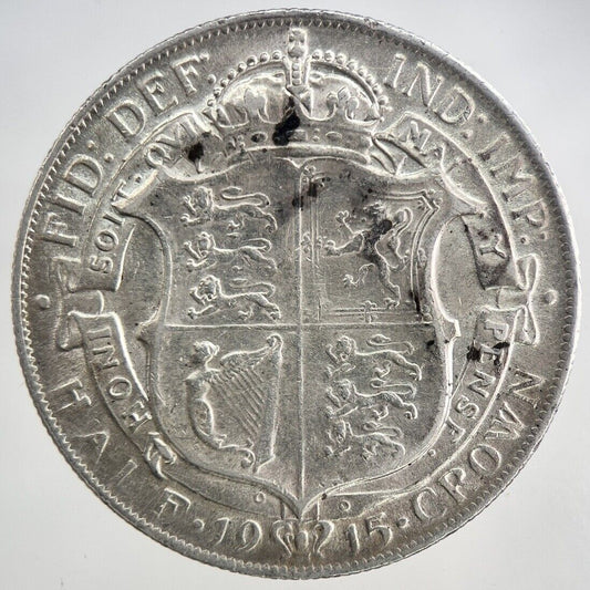1915 George V Half - Crown Silver Coin | Very High Grade | a9265