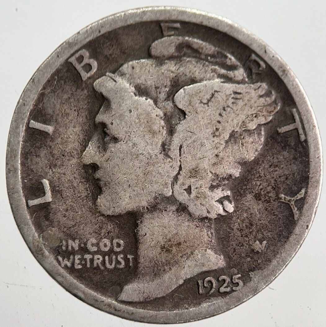 1925 US USA Mercury Dime Silver Coin | Collectable Grade | a7823