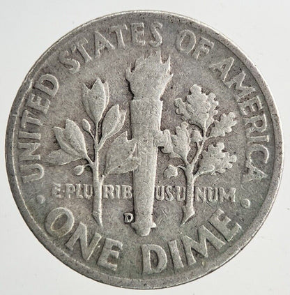 1952 - D US USA Roosevelt Silver Dime Coin | Collectable Grade