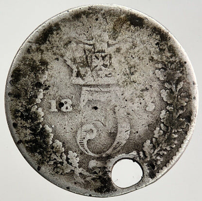 British Victoria Threepence Silver Coin | Fair Grade