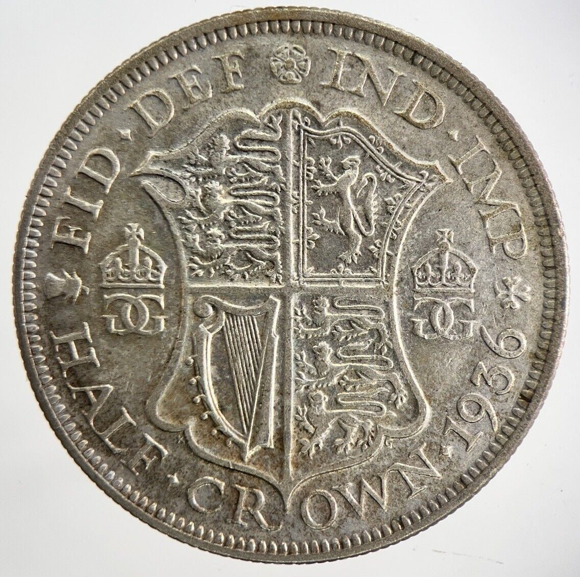1936 George V Half - Crown Silver Coin | Fine Collectable Grade