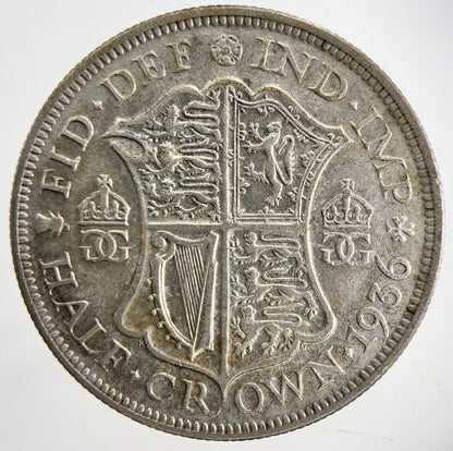 1936 George V Half - Crown Silver Coin | Fine Collectable Grade