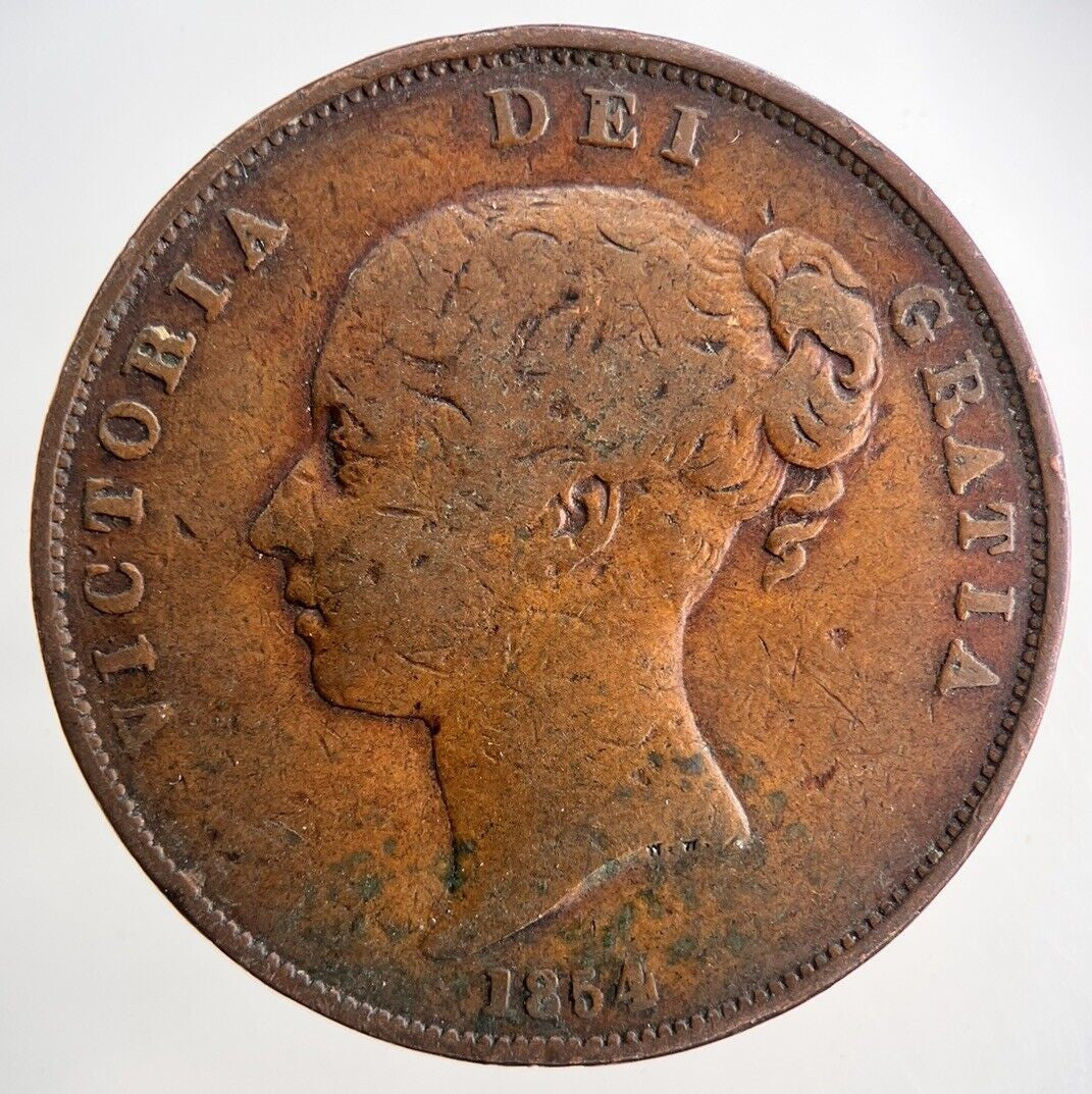 1854 Victoria One Penny Coin | Fine Collectable Grade