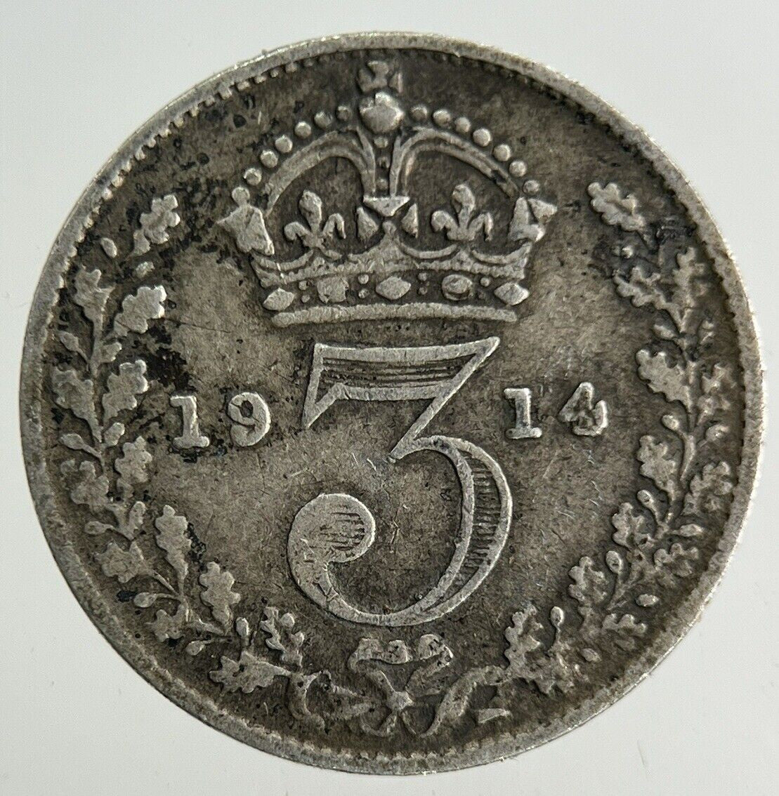 1914 George V Threepence Silver Coin | Fine Collectable Grade