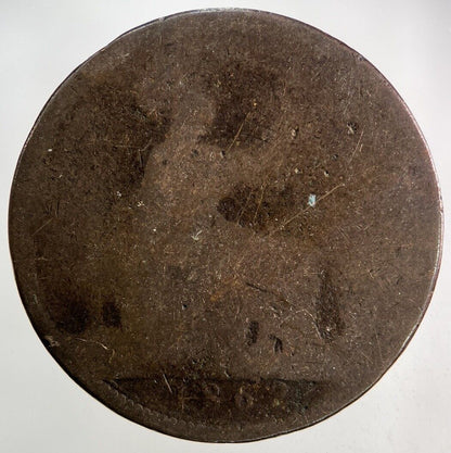1862 Victoria One Penny Coin | Collectable Grade