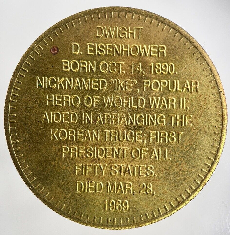 US USA Commemorative President Eisenhower Token Coin | Fine Collectable Grade