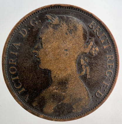 1892 Victoria One Penny Coin | Collectable Grade