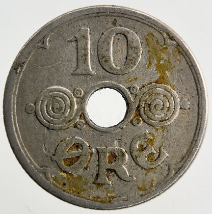 1929 Denmark 10 Ore Coin | Fine Collectable Grade