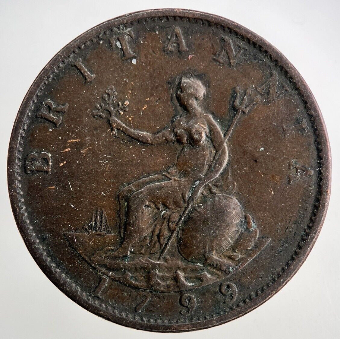 1799 George III 3rd Half - Penny Coin | Fine Collectable Grade