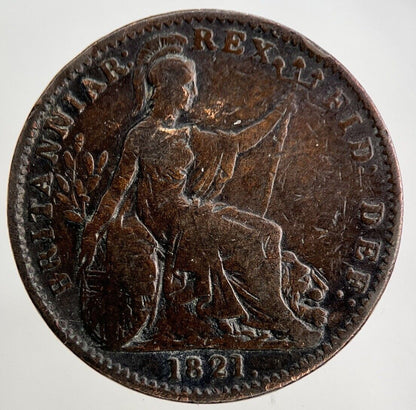 1821 George IV Farthing Coin | Fine Collectable Grade