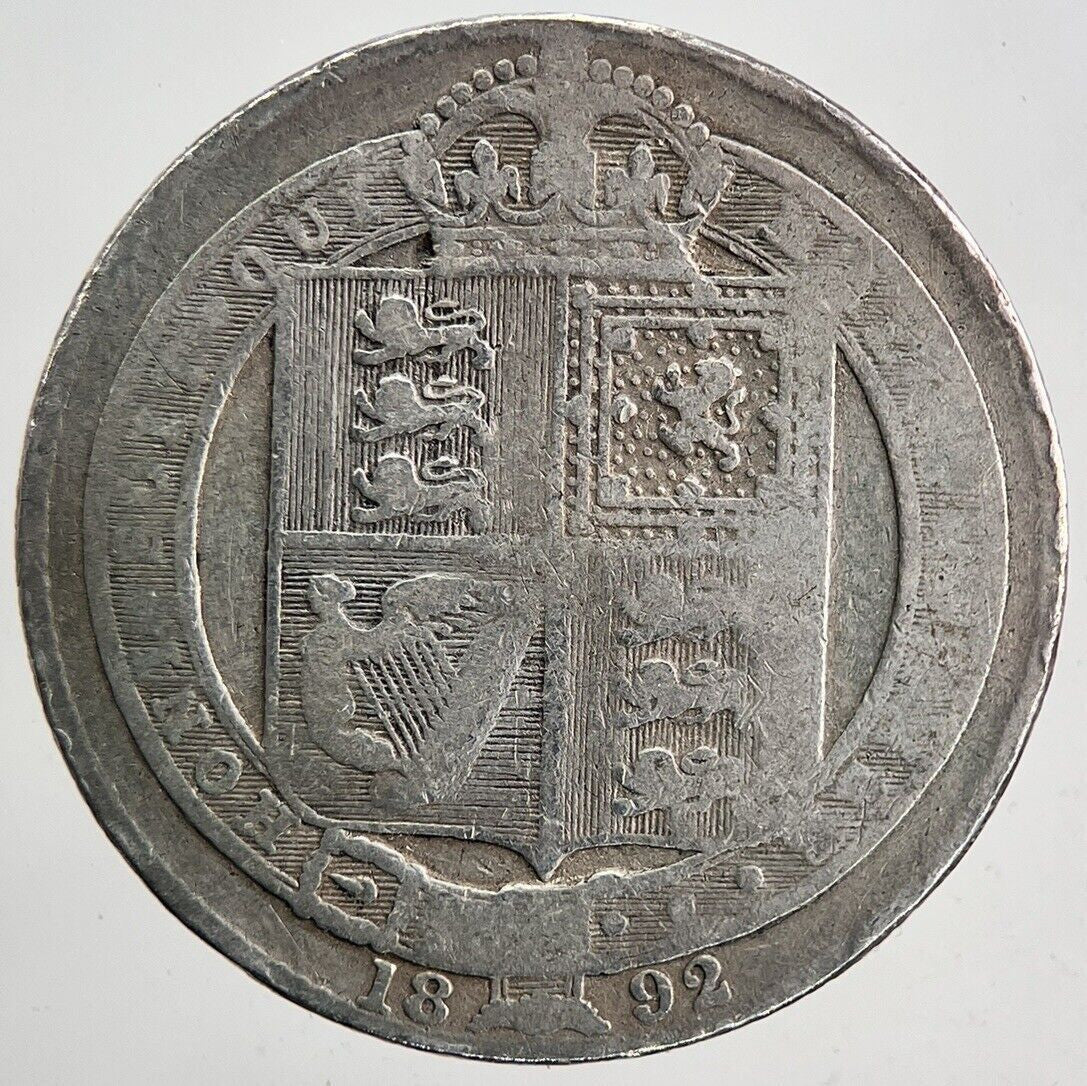 1892 Victoria Shilling Silver Coin | Collectable Grade | a5996