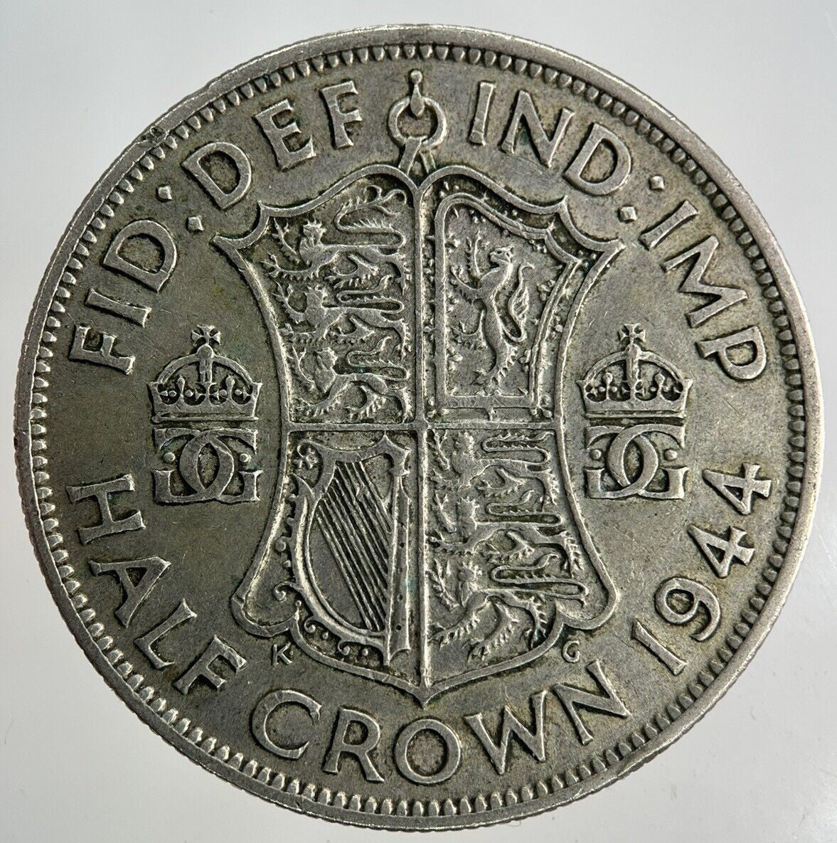 1944 George VI Half - Crown Silver Coin | Fine Collectable Grade