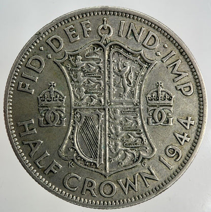 1944 George VI Half - Crown Silver Coin | Fine Collectable Grade