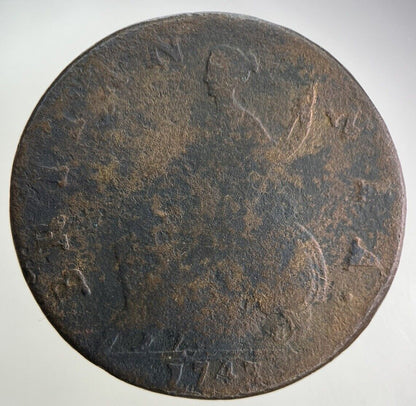 1743 George II 2nd Half - Penny Coin | Collectable Grade