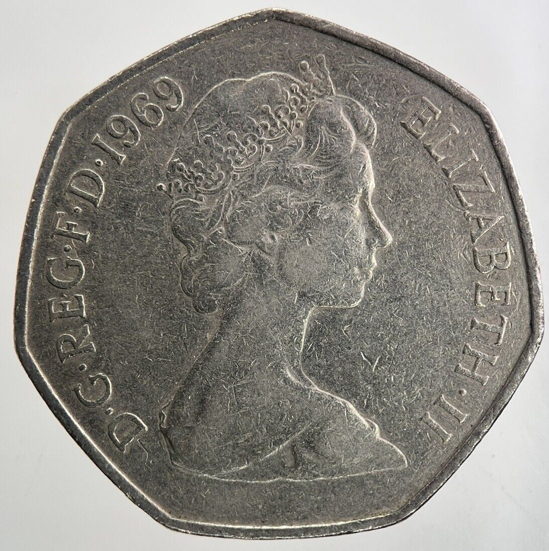 1969 Elizabeth II 2nd 50p 50 Fifty - Pence Coin | Fine Collectable Grade