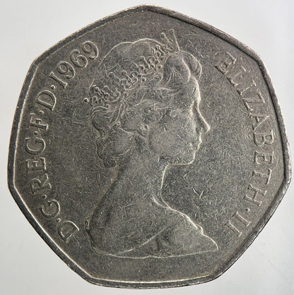 1969 Elizabeth II 2nd 50p 50 Fifty - Pence Coin | Fine Collectable Grade