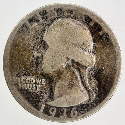 1936 - D US USA Quarter Dollar Silver Coin | Collectable Grade