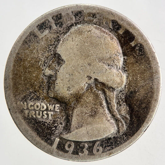 1936 - D US USA Quarter Dollar Silver Coin | Collectable Grade