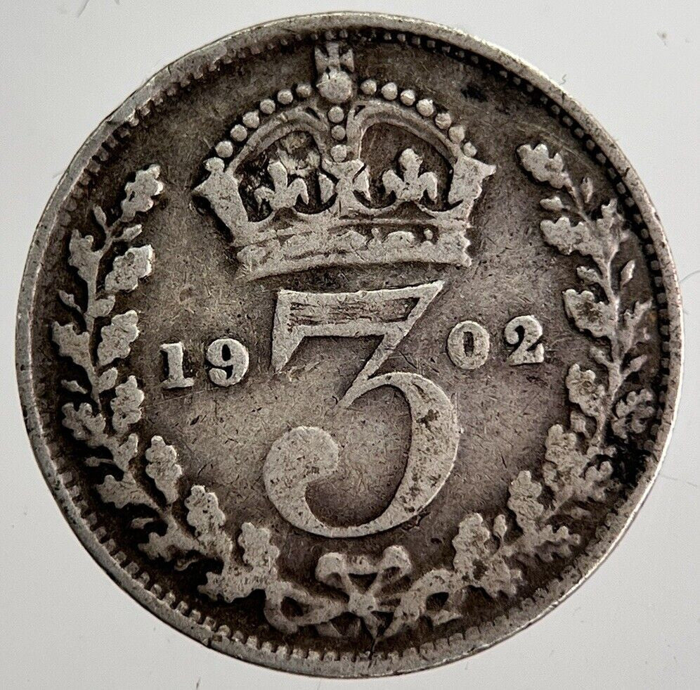 1902 Edward VII Threepence Silver Coin | Collectable Grade | a8713