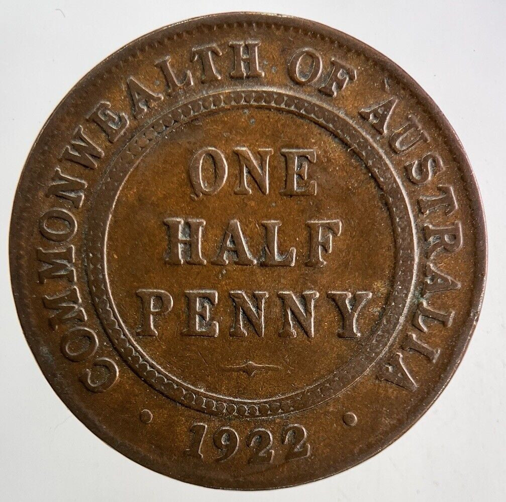 1922 Australia Half - Penny Coin | Collectable Grade