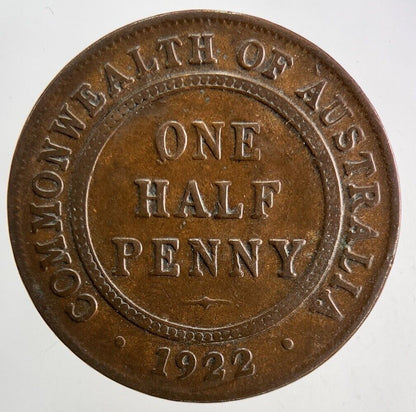 1922 Australia Half - Penny Coin | Collectable Grade
