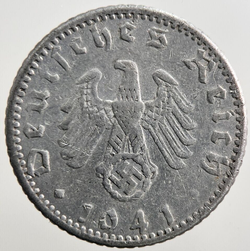 1941-A Nazi Germany 50 Pfennig Coin | Collectable Grade | a3976