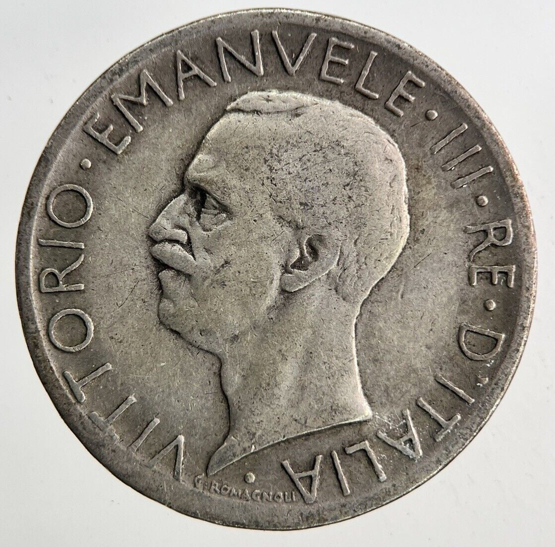 1927 Italy 5 Lira Silver Coin | Fine Collectable Grade