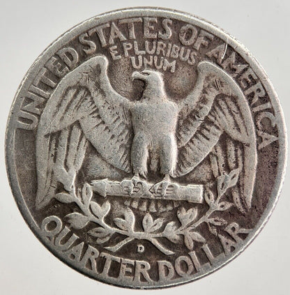 1951 - D US American Quarter Silver Coin | Collectable Grade | a8203