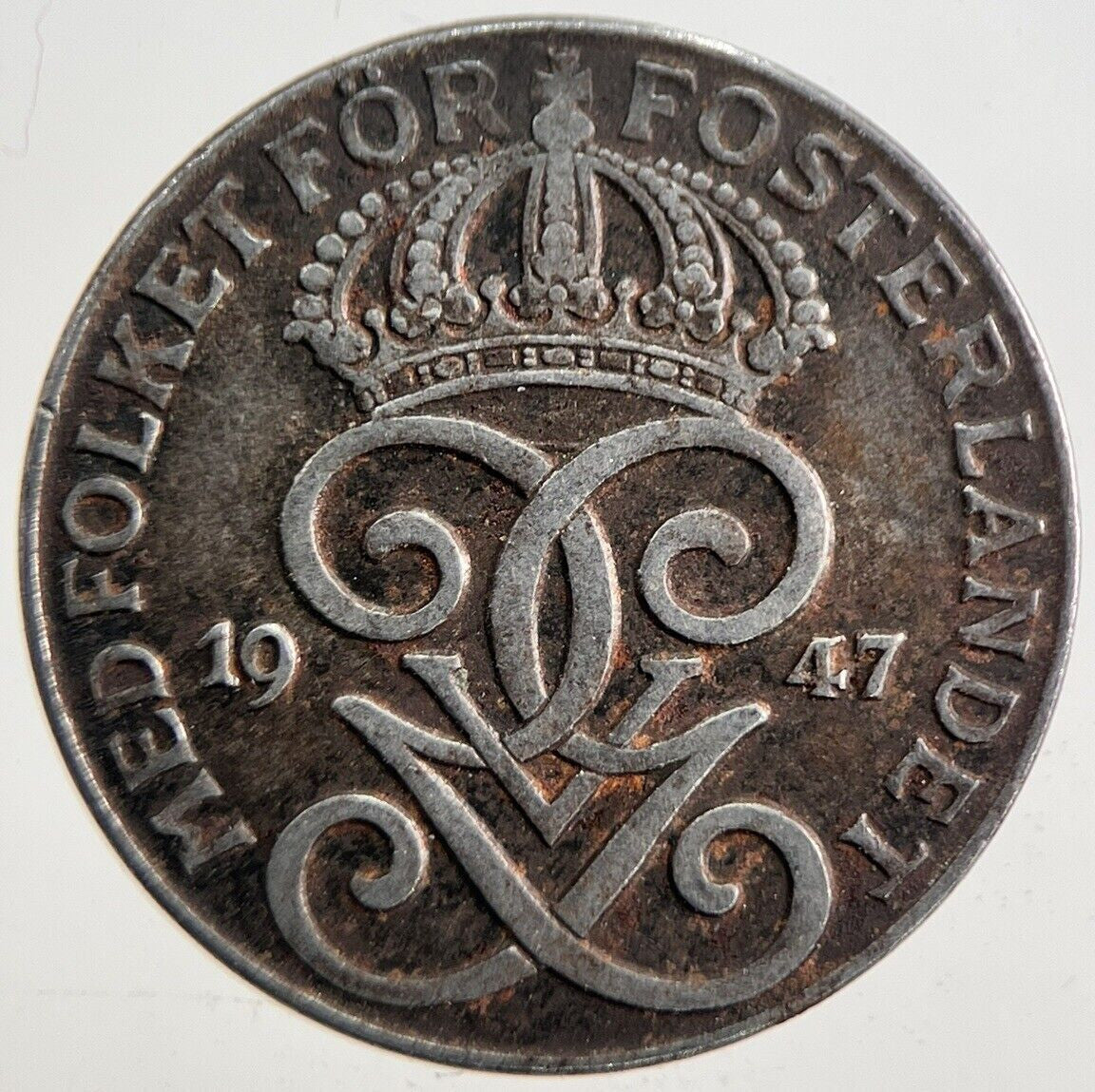1947 Sweden 2 Ore Coin | Very High Grade | a4874