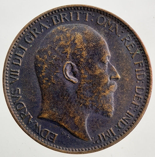 1902 Edward VII Farthing Coin | Very High Grade