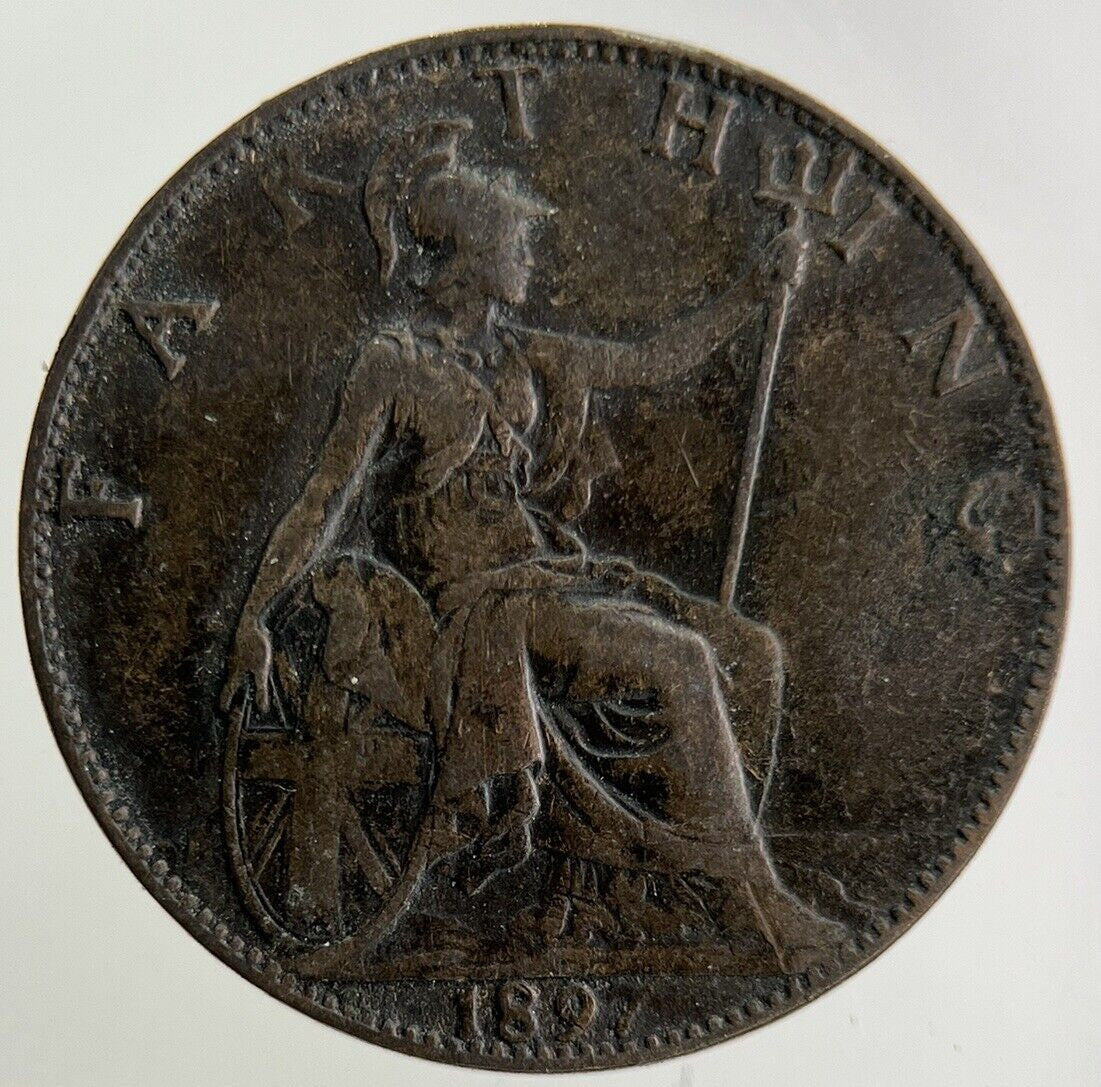 1897 Victoria Farthing Coin | Fine Collectable Grade