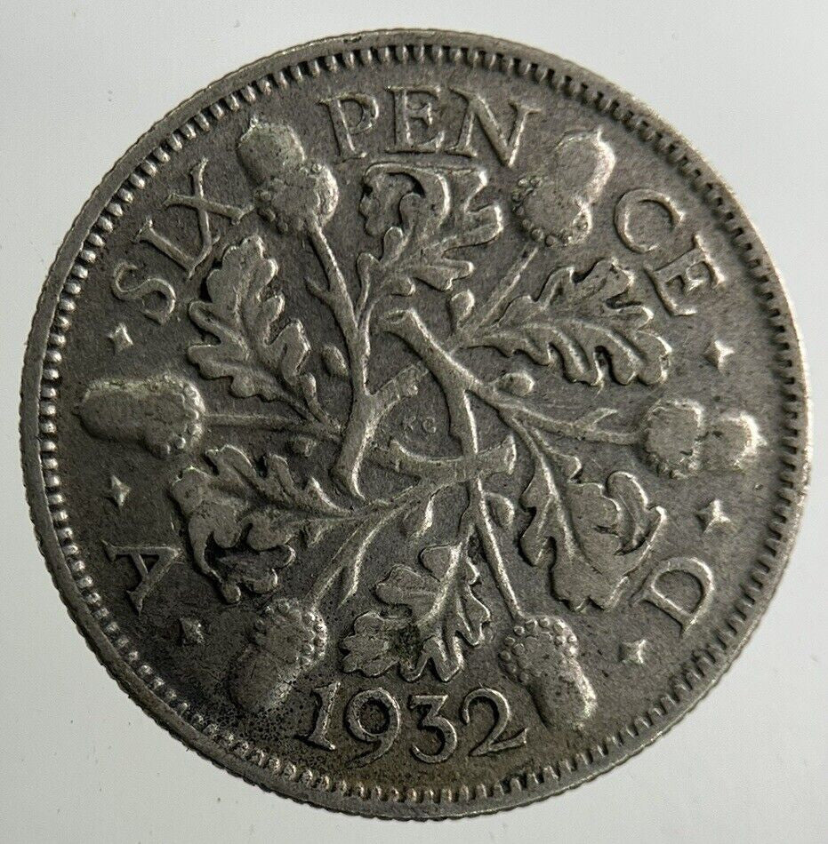 1932 George V Sixpence Silver Coin | Collectable Grade