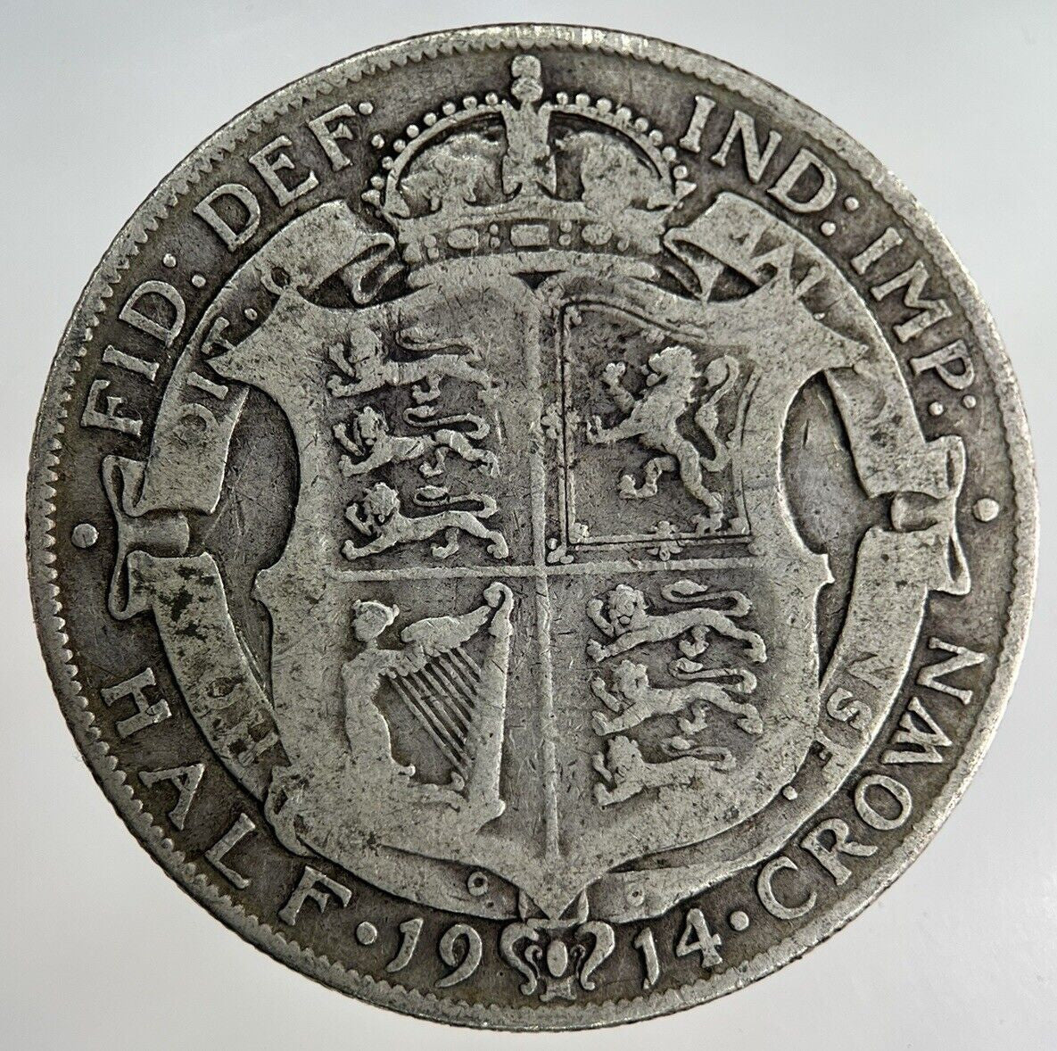 1914 George V Half-Crown Silver Coin | Fine Collectable Grade