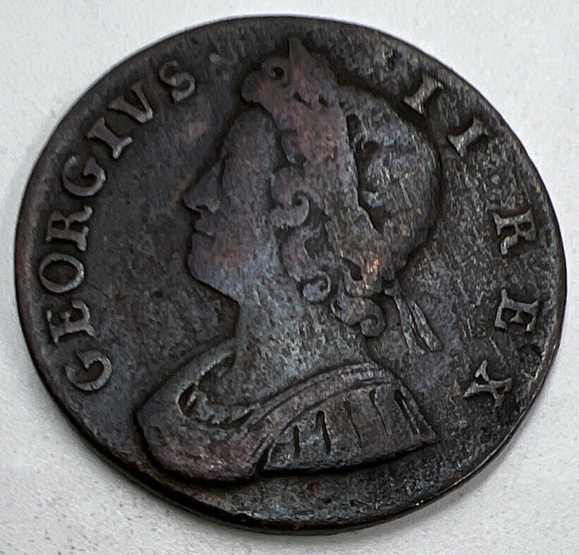 1753 George II Half-Penny | British Copper Coin | Collectable Grade | a179