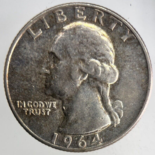 1964 - D US USA Quarter Silver Coin | Fine Collectable Grade