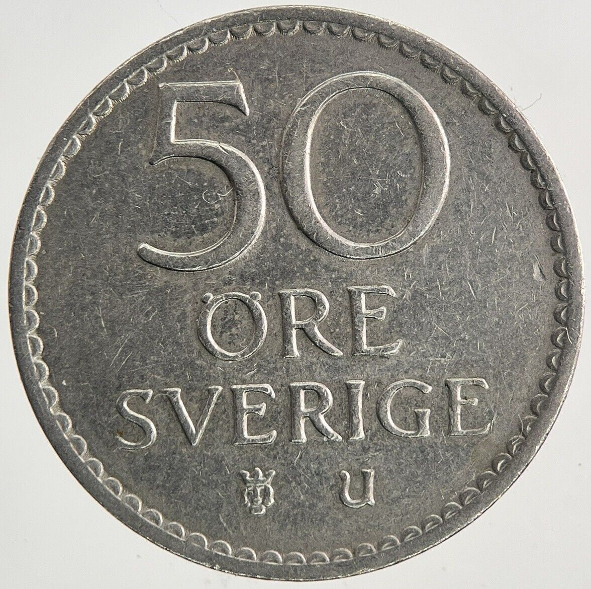 1965 Sweden 50 Ore Coin | Very High Grade