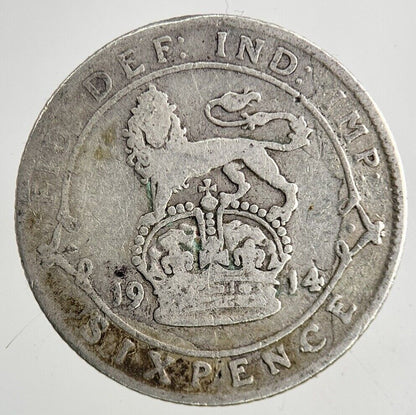 1914 George V Sixpence Silver Coin | Collectable Grade