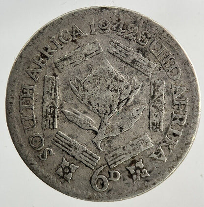 1942 South Africa Sixpence Silver Coin | Collectable Grade