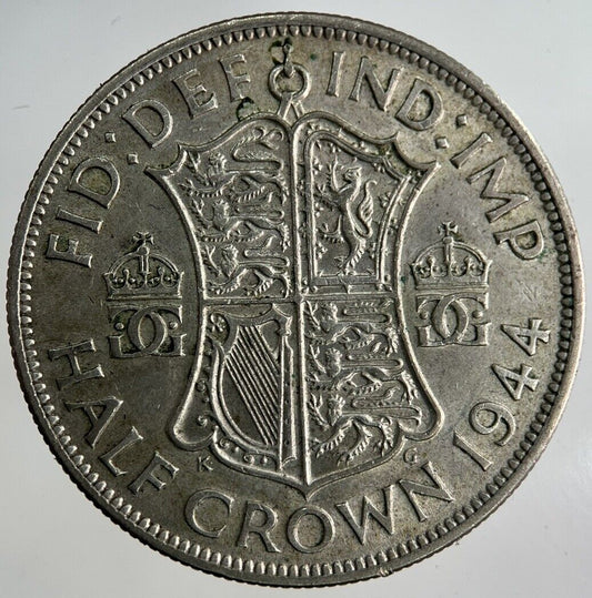 1944 George VI Half - Crown Silver Coin | Fine Collectable Grade