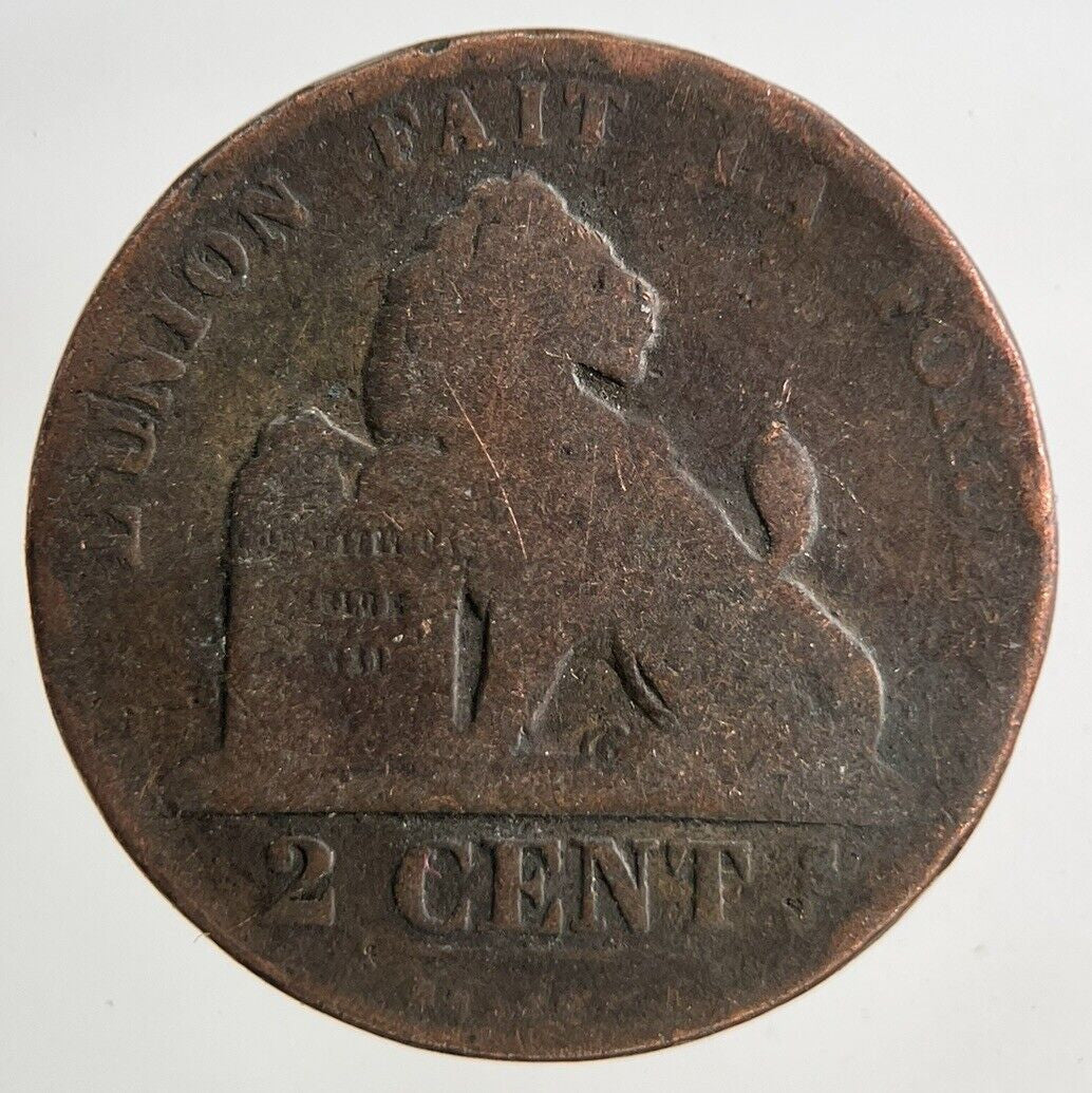 1865 Belgium 2 Cents Centimes Coin | Collectable Grade