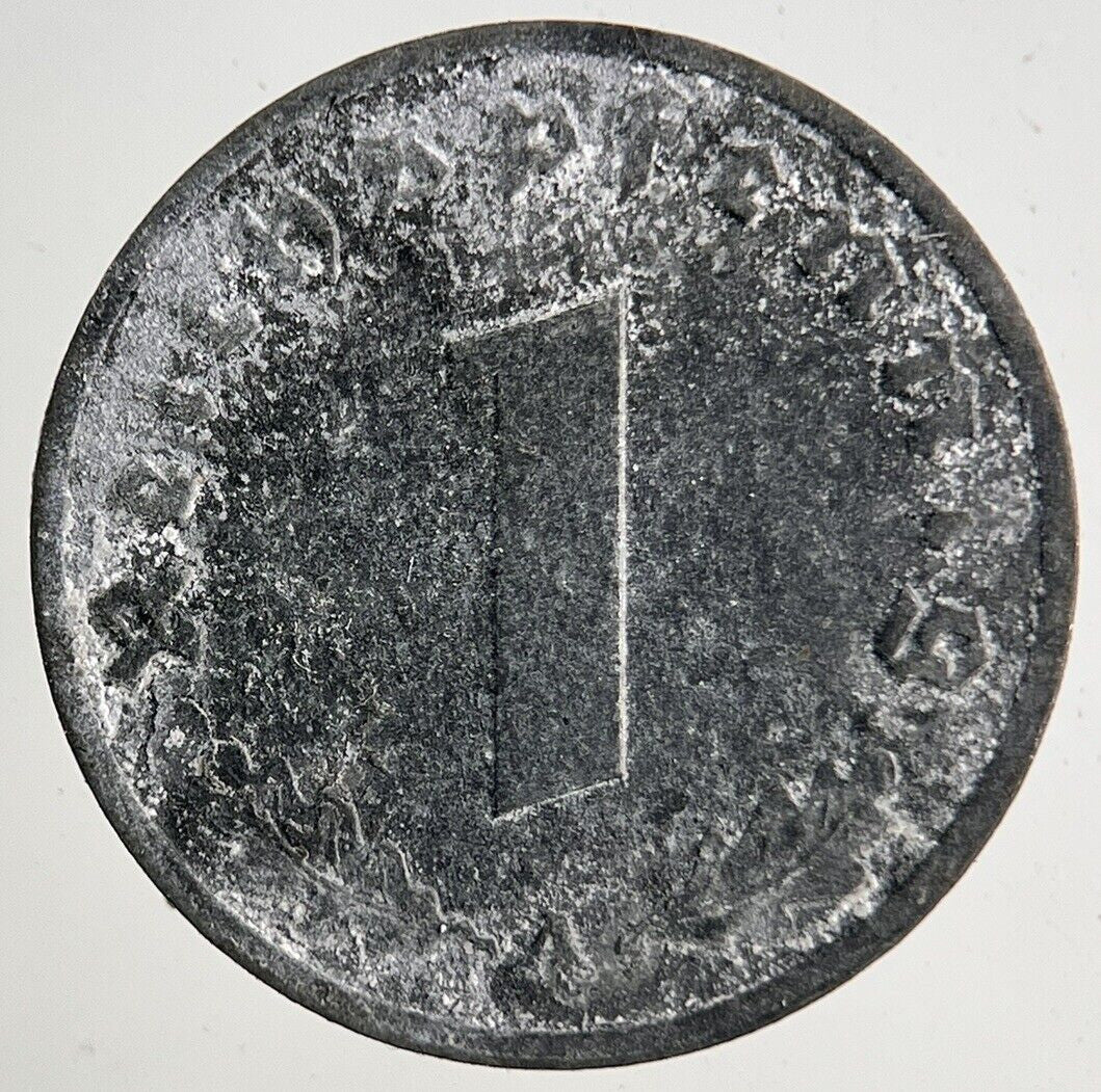 1944 Germany Nazi 1 Pfennig Coin | Fine Collectable Grade