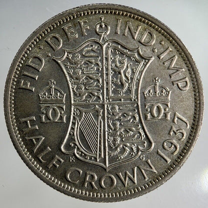 1937 George VI Half - Crown Silver Coin | Fine Collectable Grade