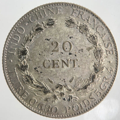 1937 20 Cents Centimes Indo - China France Silver Coin | Collectable Grade | a4467