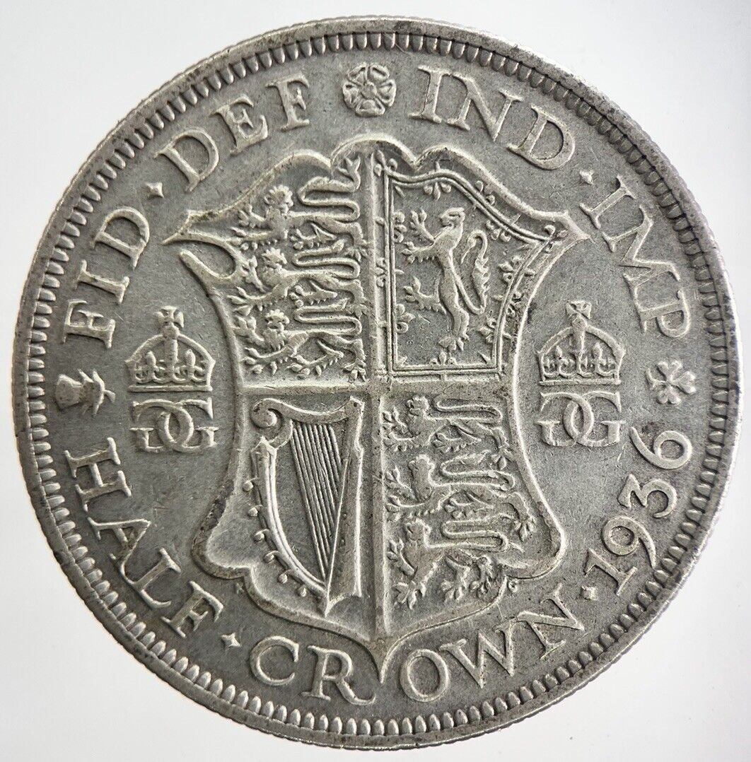 1936 George V Half - Crown Silver Coin | Fine Collectable Grade