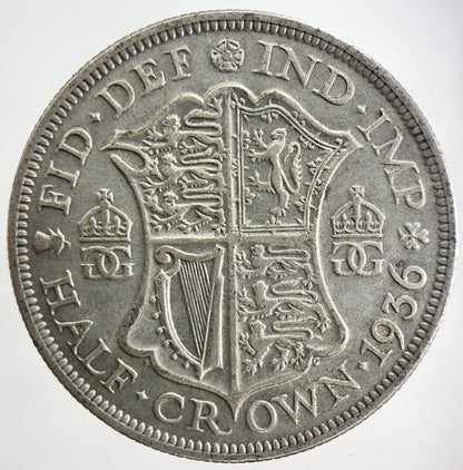 1936 George V Half - Crown Silver Coin | Fine Collectable Grade