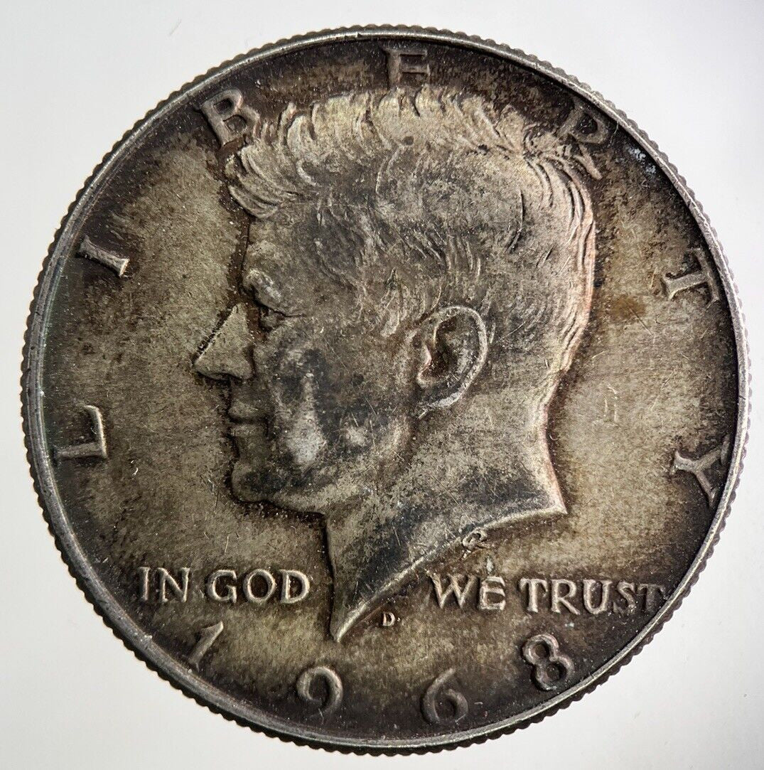 1968 - D US USA Kennedy Silver Half Dollar Coin | Very High Grade