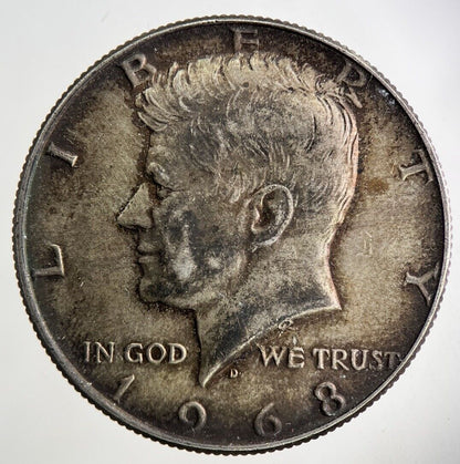 1968 - D US USA Kennedy Silver Half Dollar Coin | Very High Grade